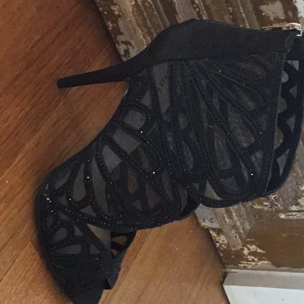 Black Rhinestone Booties - image 8